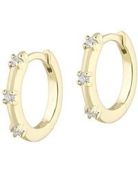 Electric Picks - 14K Plated Cz Galaxy Huggie Hoops - Lyst