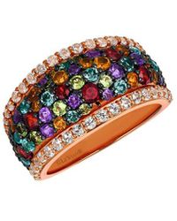 Le Vian - Le Vian Pomegranate Garnet 14k Rose Gold 2.65 Ct. Tw. Amethyst Half-eternity Ring - Lyst