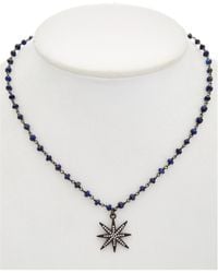 Rachel Reinhardt Jewelry - Plated Silver Blue Lapis & Cz Necklace - Lyst