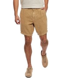 John Varvatos - Johnny Flat Front Linen-Blend Short - Lyst