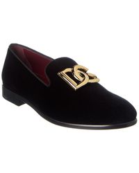 Dolce & Gabbana Velvet Loafer - Black