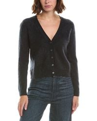 Sofiacashmere - Brushed Cashmere Cropped 100% Cashmere Cardigan - Lyst