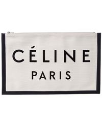 celine canvas clutch
