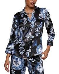 L'Agence - Dani 3/4 Sleeve Blouse - Lyst
