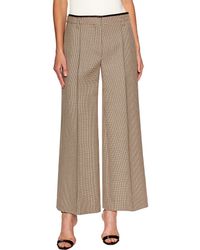 Valentino Valentino Garavani Chequered Wide Leg Pant - Brown