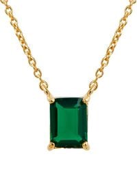 Savvy Cie - 18k Over Silver Emerald May Birthstone Necklace - Lyst
