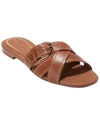 Cole Haan - Velma Buckle Leather Sandal - Lyst