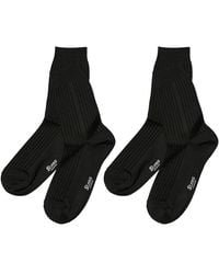 Stems - Silky Rib Quarter Socks - Lyst