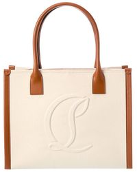 Christian Louboutin - By My Side Large Canvas & Leather Tote - Lyst