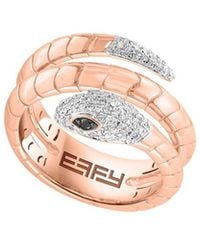 Effy Fine Jewelry - 14K Rose 2.09 Ct. Tw. Diamond & Ruby Ring - Lyst