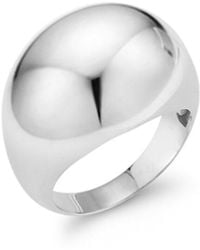 Chloe and Madison - Silver Bold Dome Ring - Lyst