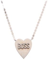 Lana Jewelry - 14K 0.09 Ct. Tw. Diamond Boss Heart Necklace - Lyst