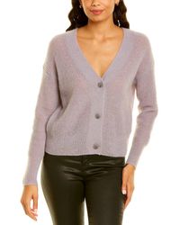 Vince Featherweight Ribbed Mohair & Wool-blend Cardigan - Multicolour