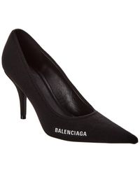 Balenciaga Knife Knit Court Shoes - Black