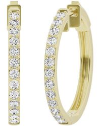 Lab Grown Diamonds - 14k 1.00 Ct. Tw. Lab Grown Diamond Hoops - Lyst