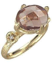 Reiss - 14k 2.50 Ct. Tw. Diamond & Smokey Topaz Cocktail Ring - Lyst