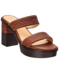 Frye - Pipa Woodstock 2 Suede & Leather Sandal - Lyst