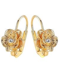 Liv Oliver - 18k Cz Abstract Rose Drop Earrings - Lyst