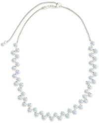 Sterling Forever - Cz Carson Adjustable Tennis Necklace - Lyst