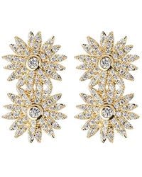 Eye Candy LA - Northstar 24k Gold Plated Pave Drop Earrings - Lyst
