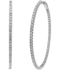 Sabrina Designs - 14K 4.09 Ct. Tw. Diamond Inside Out Flexible Hoops - Lyst