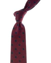 Canali - Stripes/Dots Reversible Silk Tie - Lyst