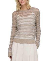 Lafayette 148 New York - Lace & Ottoman Stitch Linen & Silk-Blend Pullover - Lyst