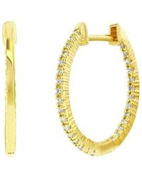 Suzy Levian - 14K 0.75 Ct. Tw. Diamond Huggie Earrings - Lyst