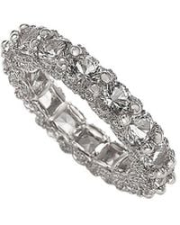 Suzy Levian - Silver Cz Eternity Ring - Lyst
