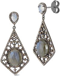 Banji Jewelry - Silver 2.24 Ct. Tw. Diamond & Gemstone Drop Earrings - Lyst