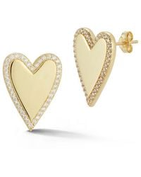 Glaze Jewelry - 14k Over Silver Heart Studs - Lyst