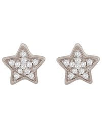 Suzy Levian - 14k 0.06 Ct. Tw. Diamond Star Studs - Lyst
