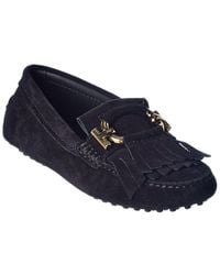 Tod's - Gommino T-ring Suede Loafer - Lyst