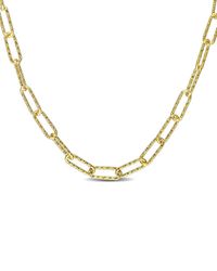 Italian Silver - 18k Over Paperclip Chain Necklace - Lyst