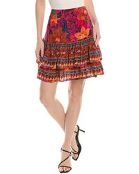 FARM Rio - Tropical Tapestry Tiered Mini Skirt - Lyst