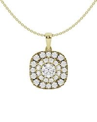 Lab Grown Diamonds - 14k 2.00 Ct. Tw. Lab-grown Diamond Halo Pendant Necklace - Lyst