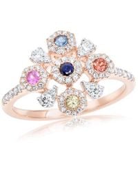 Diana M. Jewels - Fine Jewelry 14k Rose Gold 0.54 Ct. Tw. Diamond & Sapphire Ring - Lyst