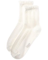 Stems - Pointelle Crew Socks - Lyst