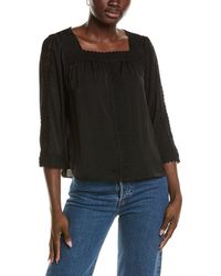 Vince Camuto - Lace Yoke Blouse - Lyst