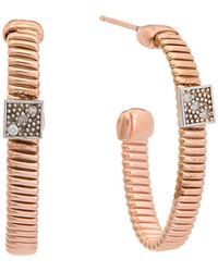 Meshmerise - 18k Gold Over Silver 0.06 Ct. Tw. Diamond Earrings - Lyst