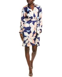 Tahari - Faux Wrap Mini Dress - Lyst