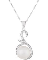 Splendid - 11Mm Pearl Cz Pendant - Lyst