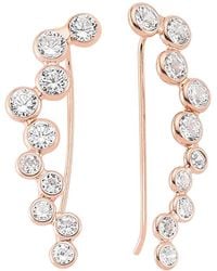 Amorium - 18k Rose Gold Vermeil Cz Bubble Ear Cuffs - Lyst