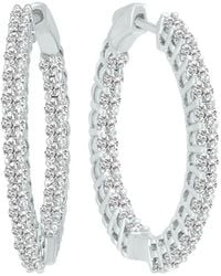 Lab Grown Diamonds - 14k 10.00 Ct. Tw. Lab Grown Diamond Hoops - Lyst