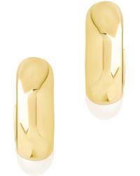 Sterling Forever - 14k Gold Plated Micki Drop Stud Earrings - Lyst
