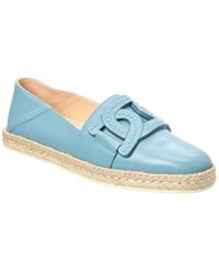 Tod's - City Gommino Leather Espadrille - Lyst