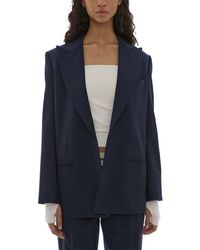 Helmut Lang - Relaxed Fit Peak Lapel Wool-blend Blazer - Lyst