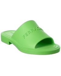 Ferragamo - Giuneva 3D Logo Rubber Sandal - Lyst