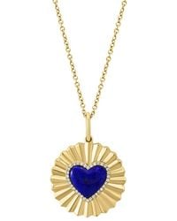Effy Fine Jewelry - 14K 1.42 Ct. Tw. Diamond & Lapis Lazuli Necklace - Lyst