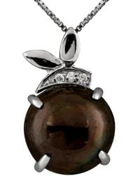 Splendid - 10-11Mm Pearl Cz Pendant - Lyst